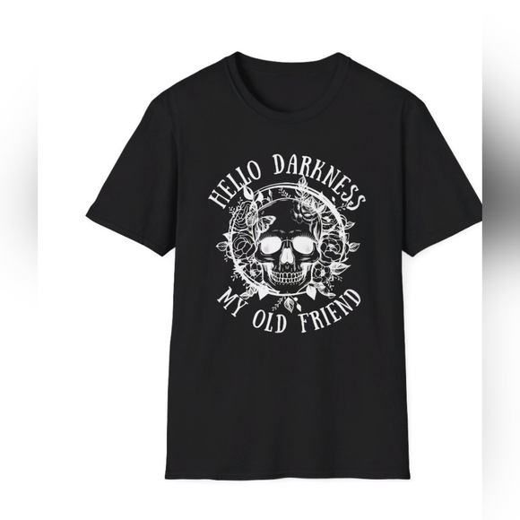 Custom designed tee-Hello Darkness... - Picture 1 of 3